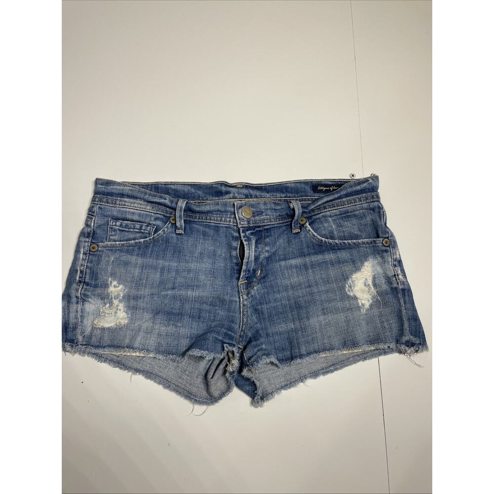 Citizens Of Humanity Denim Jean Shorts Sz 27 Self Cut 2" Inseam